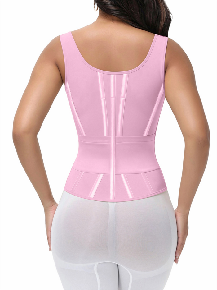 Adjustable Strap High Compression Zipper Bustier Shaper Vest  - By Qivii