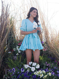 Aqua Splash Mini Dress