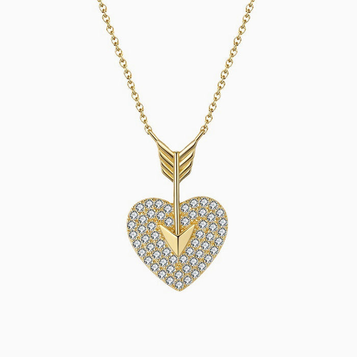 Arrow Heart Necklace by Qivii