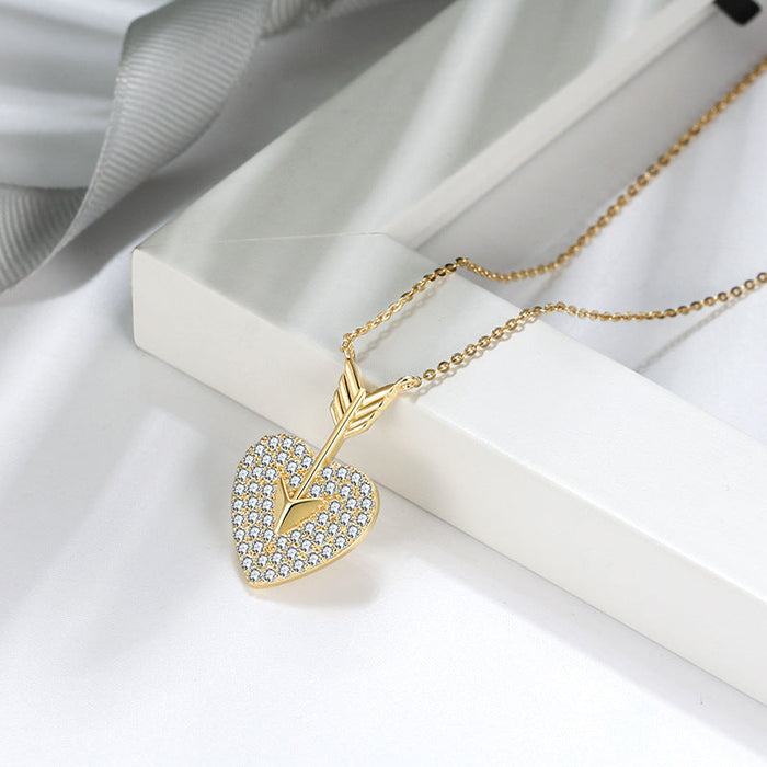 Arrow Heart Necklace by Qivii
