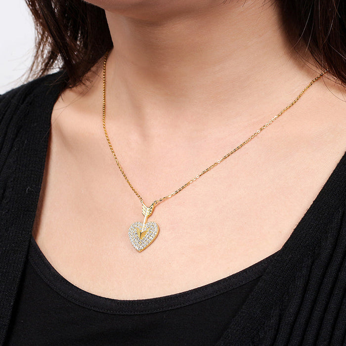 Arrow Heart Necklace by Qivii