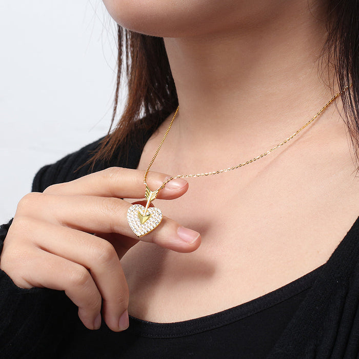 Arrow Heart Necklace by Qivii