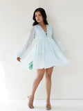 Blue Flox Chiffon Dress