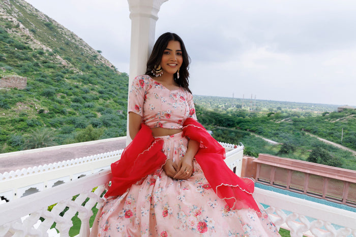 Calcite Pink Lehenga Set