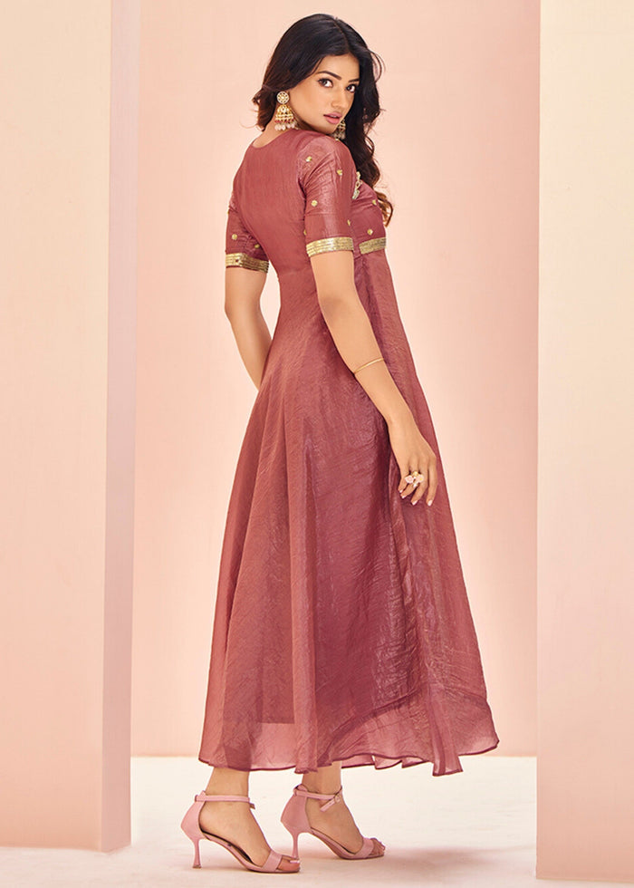 Coral Organza Handwork Tunic - qivii