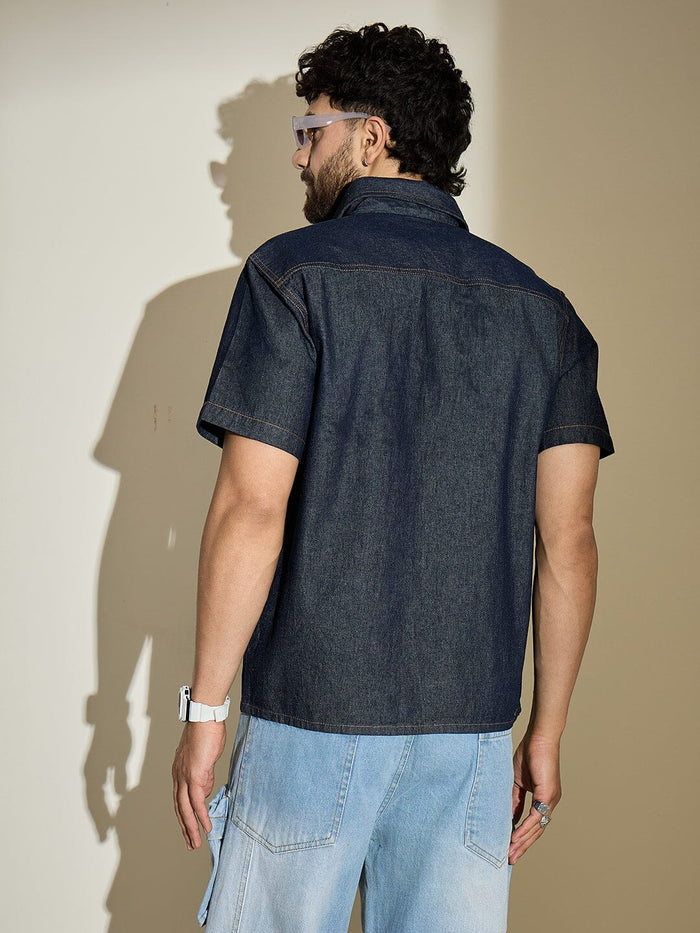 Dark Wash Carpenter Denim Shirt