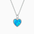 Deep Blue Heart Necklace by Qivii