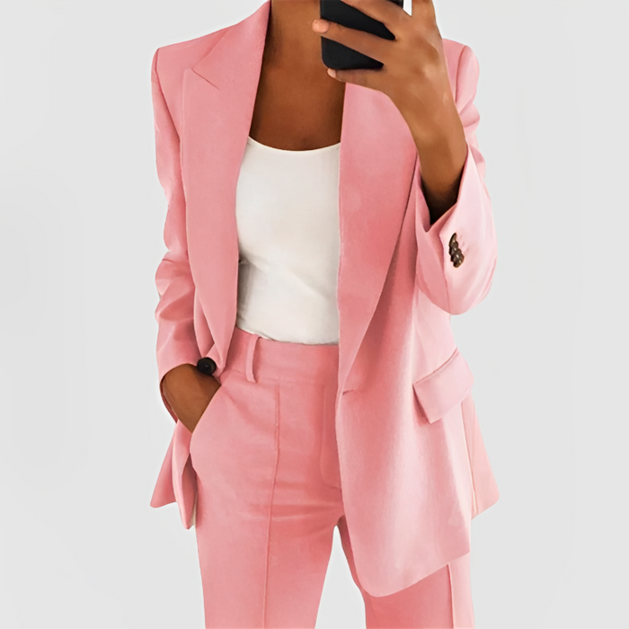 Diane | Elegant Two Piece Blazer Pant Suit by Qivii
