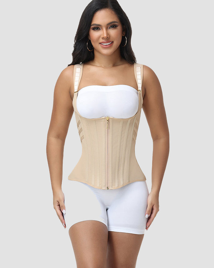 Double Layer Compression Curved Boned Waist Trainer - By Qivii