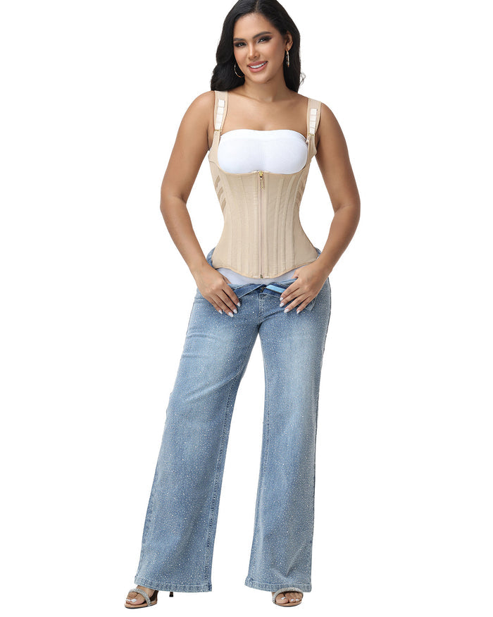 Double Layer Compression Curved Boned Waist Trainer - By Qivii