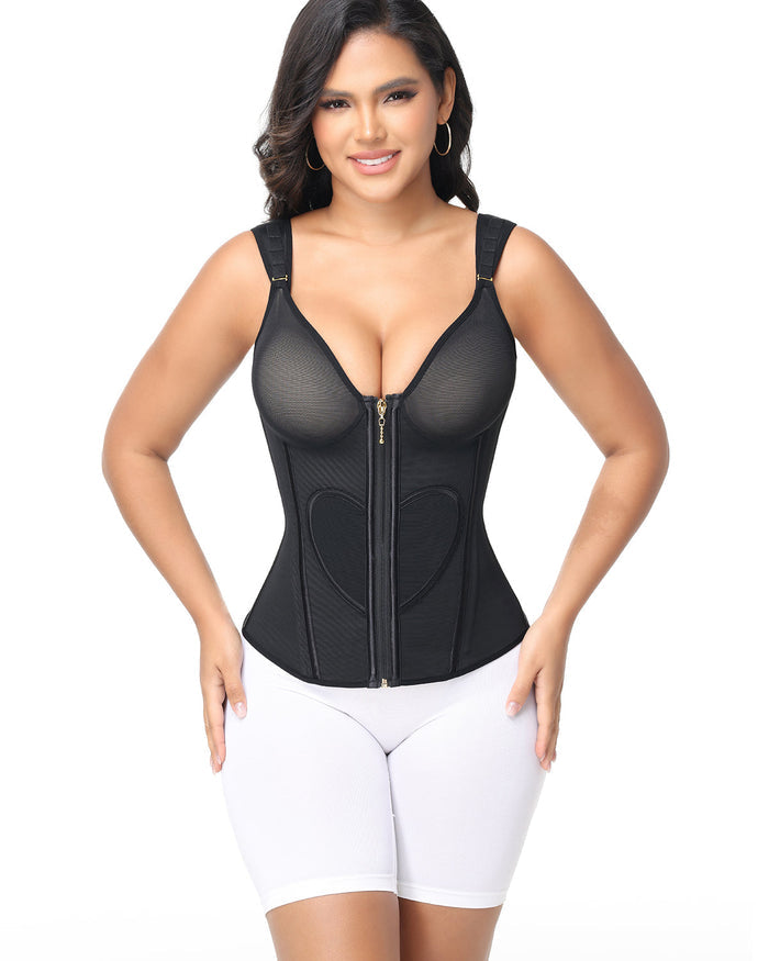 Fajas Colombianas Love Pattern Tummy Tuck Waist Trainer - By Qivii