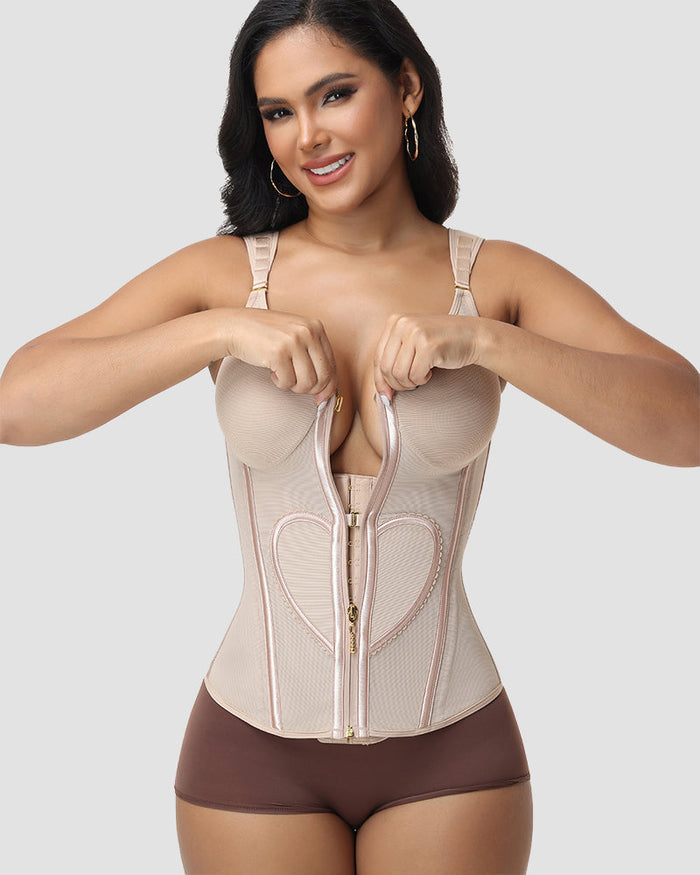 Fajas Colombianas Love Pattern Tummy Tuck Waist Trainer - By Qivii