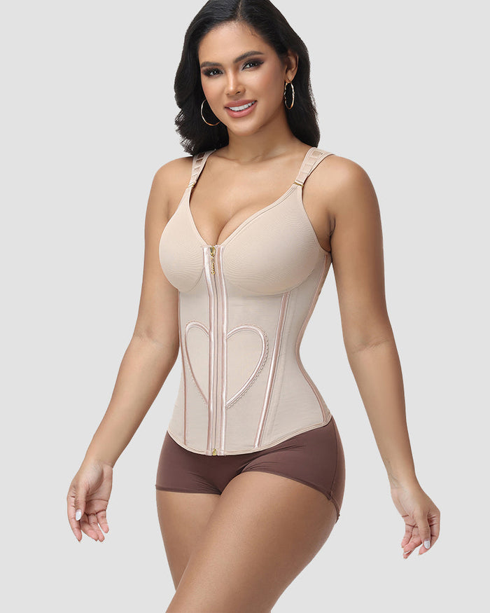 Fajas Colombianas Love Pattern Tummy Tuck Waist Trainer - By Qivii