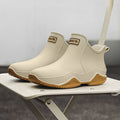 Fashionable Short-Cut Unisex Rain Boots – Waterproof, Anti-Slip, All-Season PVC Fishing & Work Boots