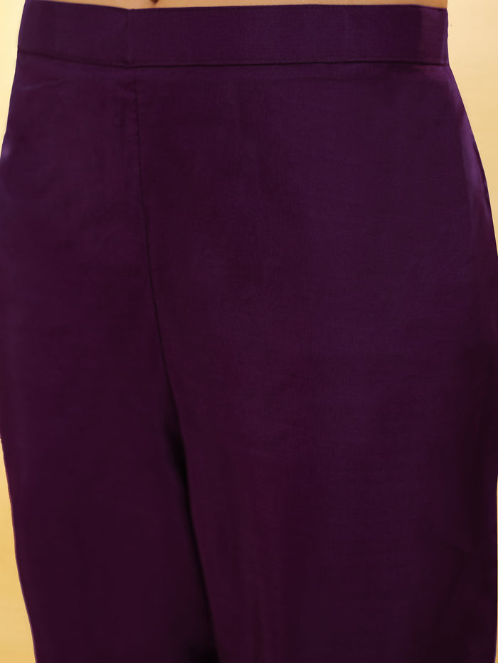 Beautiful and elegant purple organza festival wear salwar suit with matching dupatta