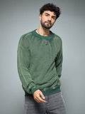 Green Overdyed Knitted Sweater