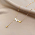 High sense white mother shell necklace