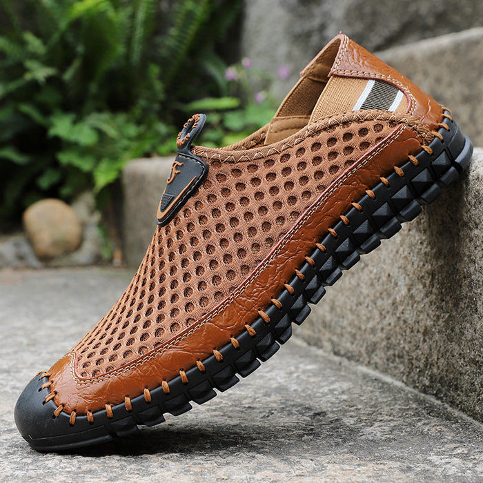 Hive Men’s Breathable Mesh Sneakers – Comfortable Large-Size Honeycomb Insole Shoes (US7-13)