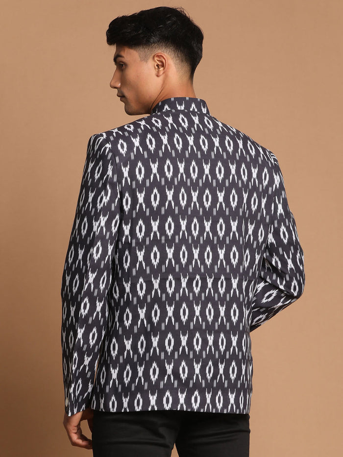 Men's Black Ikat Jodhpuri