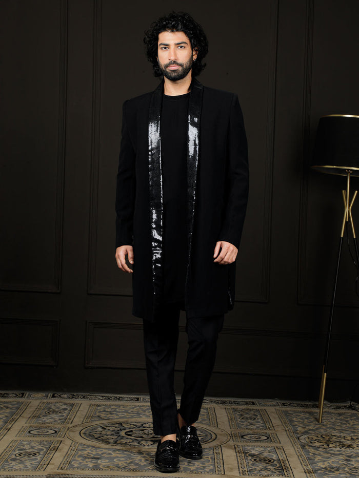 Men's Black Imported Lachka Combo Set