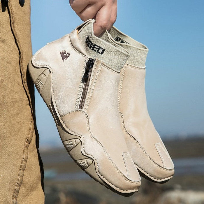 Men's High-Top Martin Boots Winter Warmth and Durability Large Size Outdoor Casual Footwear