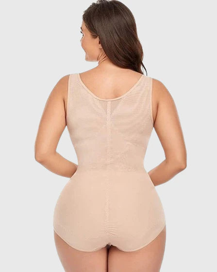 Mesh Seamless Waist Slimmer Corset Butt Shaping Shapewear Bodysuit  - By Qivii