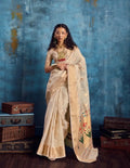 Off White Tissue Paithani Saree