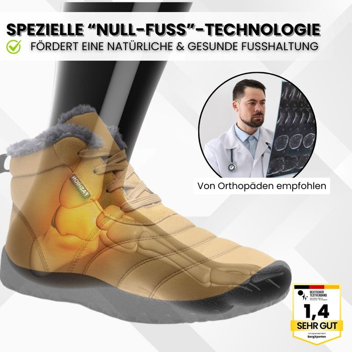 OrthoWarm - Schmerzlindernde, wasserabweisende & gefütterte Barfußschuhe  - By Qivii