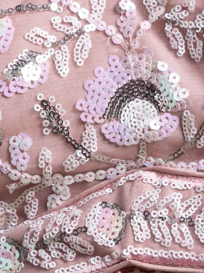 Pink Sequins Work Net Lehenga Choli