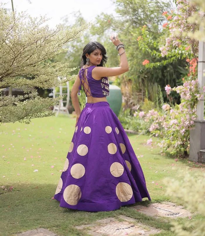 Purple Designer Navaratri Lehenga Choli