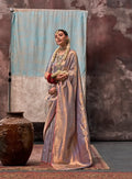 Slate Grey Two Tone Silk Saree