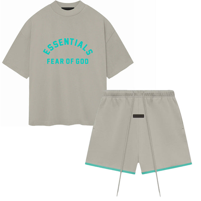 SS24 T-Shirt / Shorts / Set - Shiny Gray Green  - By Qivii