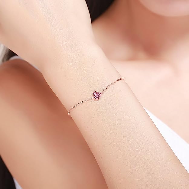 Studded Heart Bracelet by Qivii