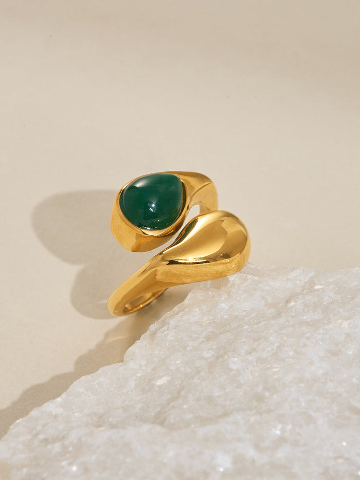 Stylish Irregular Teardrop Ring  - By Qivii