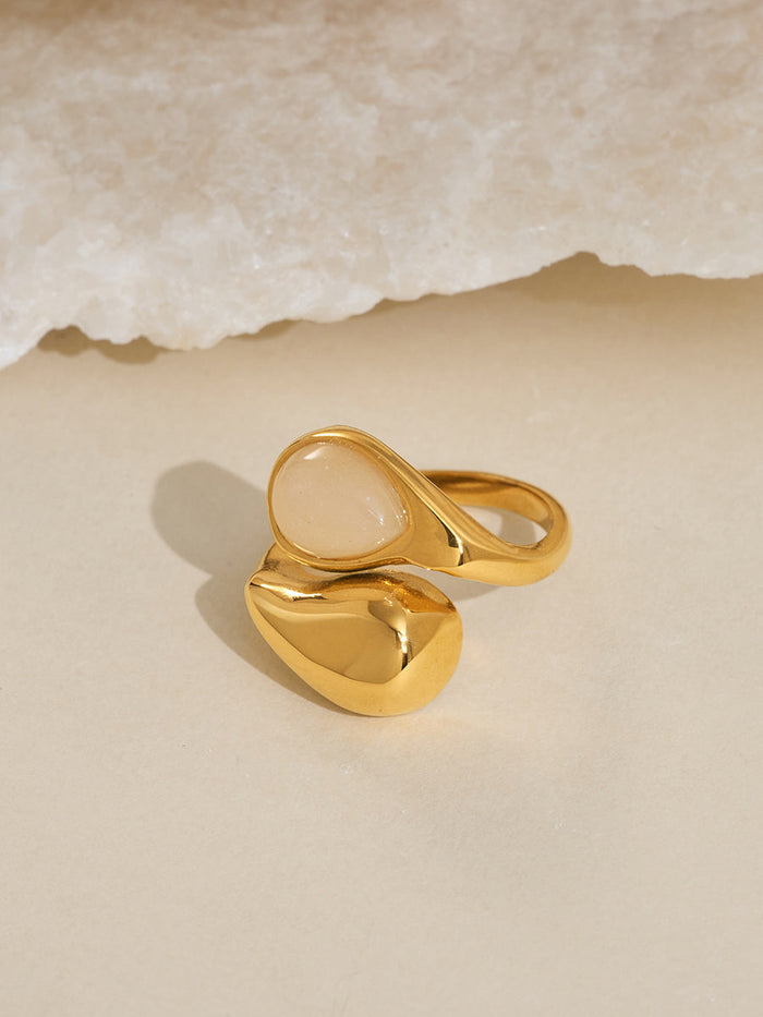 Stylish Irregular Teardrop Ring  - By Qivii