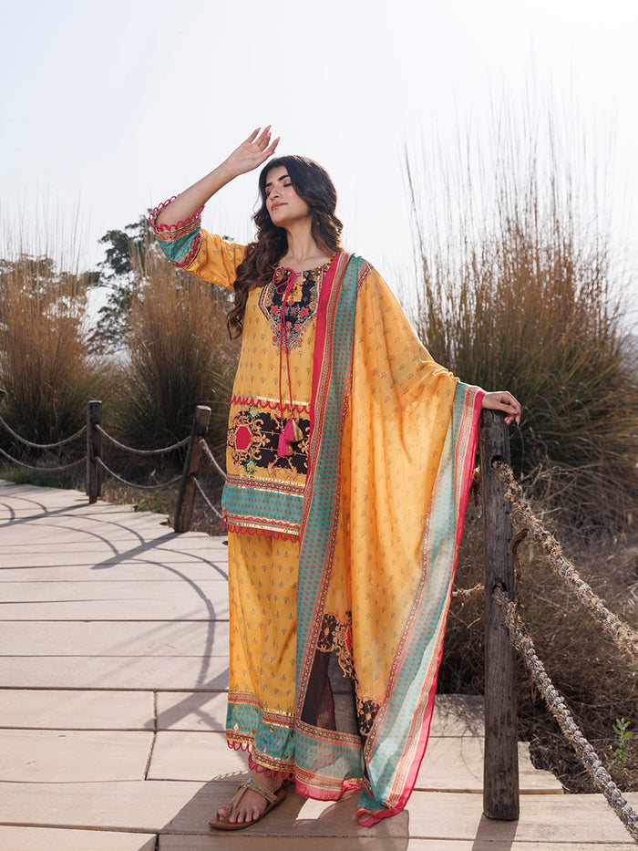 Sunstruck Yellow Muslin Kurta Set