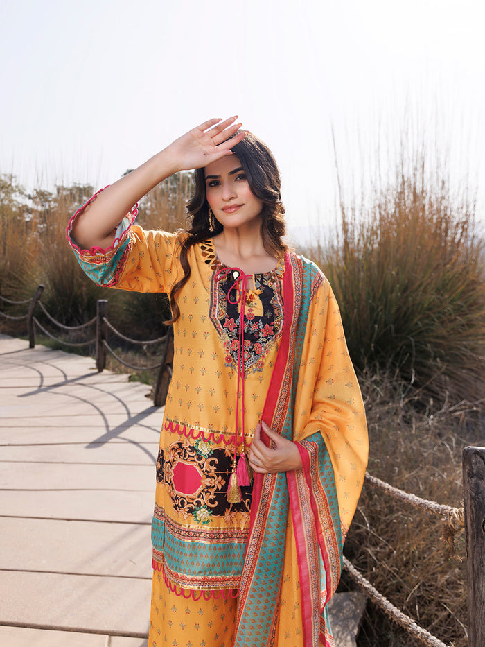 Sunstruck Yellow Muslin Kurta Set
