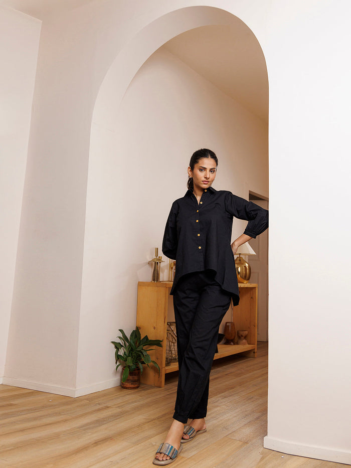 Viola Black Cotton Co- Ord Set