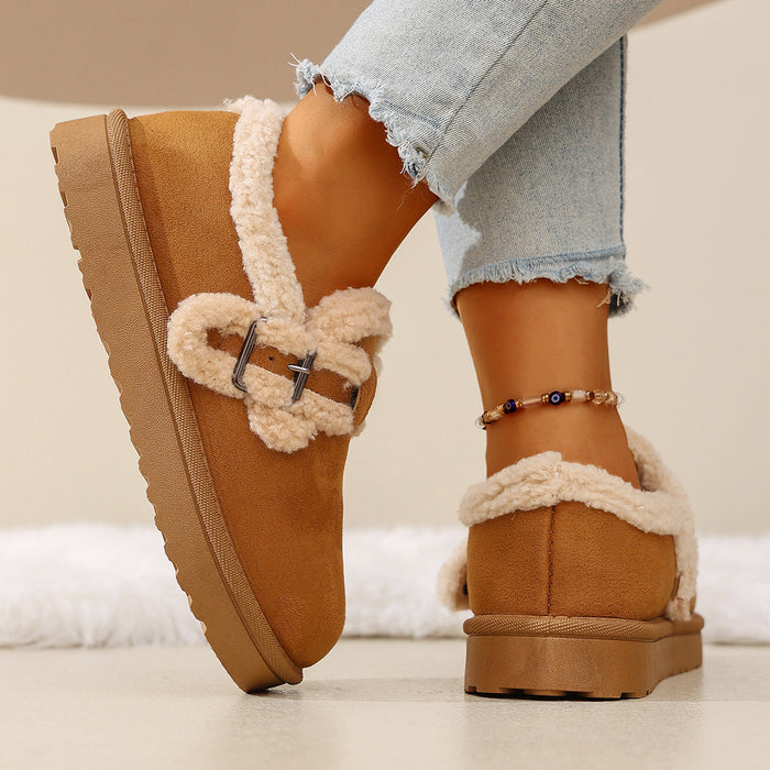Women's BerryBirk Cozy Clogs – Retro Faux Fur Platform Snow Boots (US 5–9)