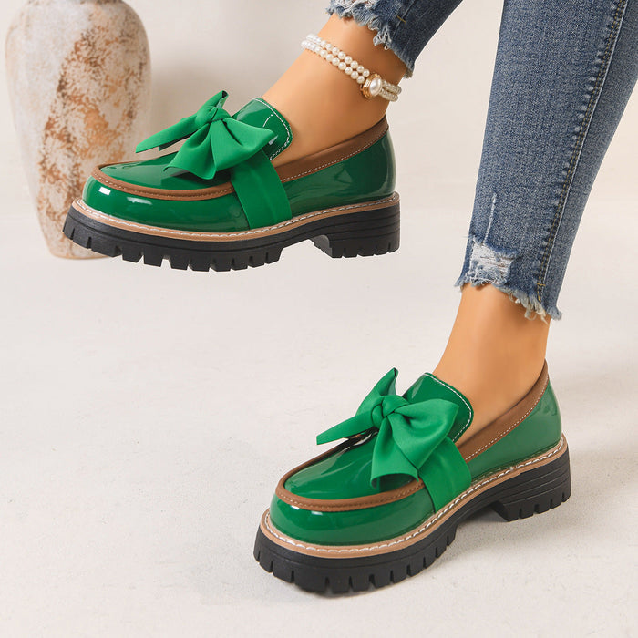 Women’s Bowline Slip-On Loafers – Contrast Stitch Flat Shoes (US 5–10.5)