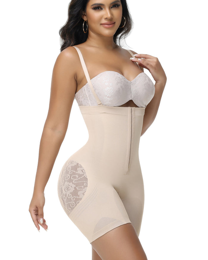Women's Butt Flower Cut out Hip Lifting Fajas Colombianas Firm Control Shapewear - By Qivii
