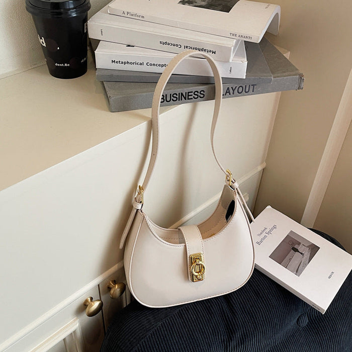 Women's Crescent Sculpt Shoulder Bag - Indie-Design Underarm Bag | Refined & Viral-Worthy
