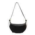 Women's Riviera Bias-Weave Crescent - Convertible Shoulder to Crossbody in French-Inspired Grain