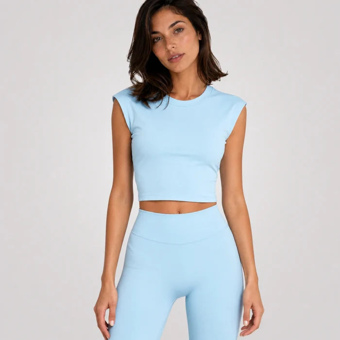 Zena — Knot Tee + Built-In Bra  - By Qivii